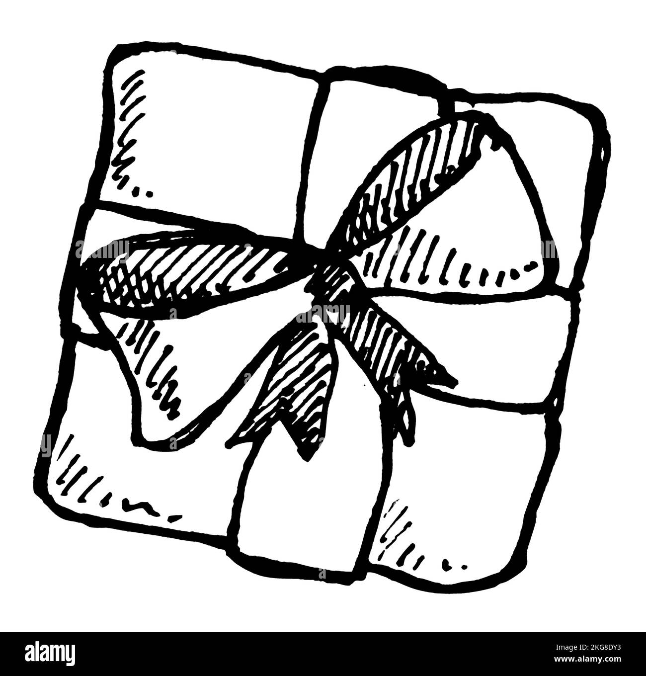 Natale icona decorazione disegnata a mano libera Illustrazione Vettoriale