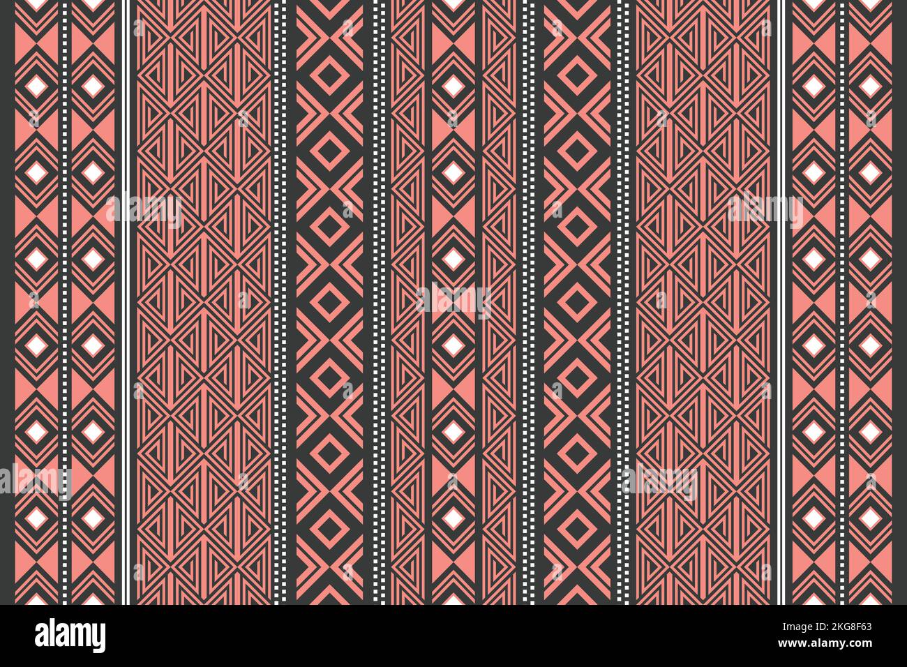 Grafica geometrico con motivi etnici senza cuciture. Stile etnico tessuto colorato senza cuciture. Design per sfondo,carta da parati,tessuto,tappeto,ornamenti,decorazione, Illustrazione Vettoriale