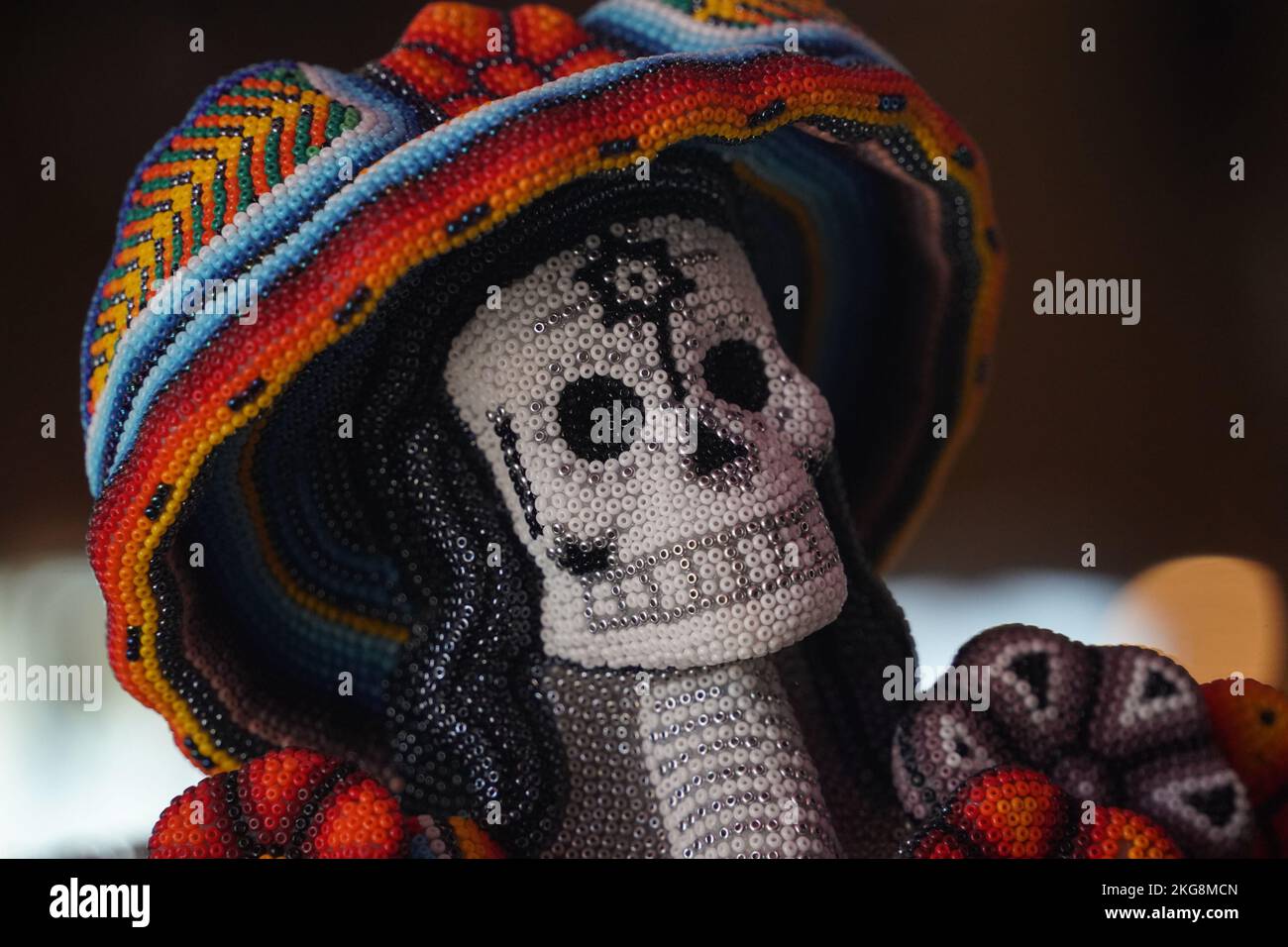 Giorno di morti maschera dia De Los Muertos Halloween Celebration maschera cranio. Foto Stock