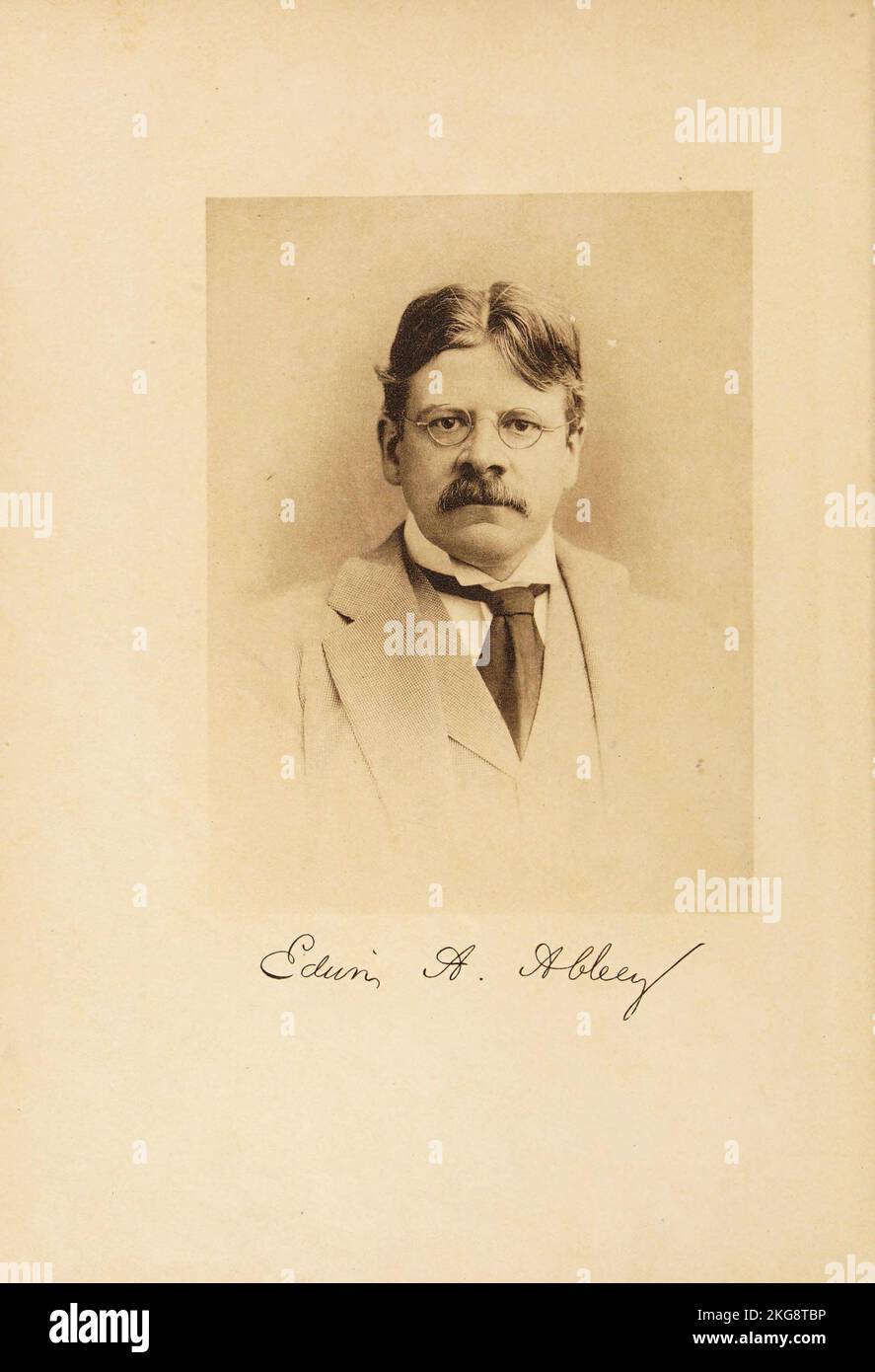 Ritratto di Edwin A. Abbey dal poema The Deserted Village di Oliver Goldsmith pubblicato nel 1902. The Desered Village è una poesia di Oliver Goldsmith pubblicata nel 1770. Si tratta di un'opera di commento sociale e condanna lo spopolamento rurale e la ricerca di una ricchezza eccessiva. Oliver Goldsmith (10 novembre 1728 1766 – 4 1770 aprile 1774) è stato un . E le sue opere The Good-Natur'd Man (1768) e She Stoops to Conquer (1771, eseguito per la prima volta nel 1773). Lui Foto Stock