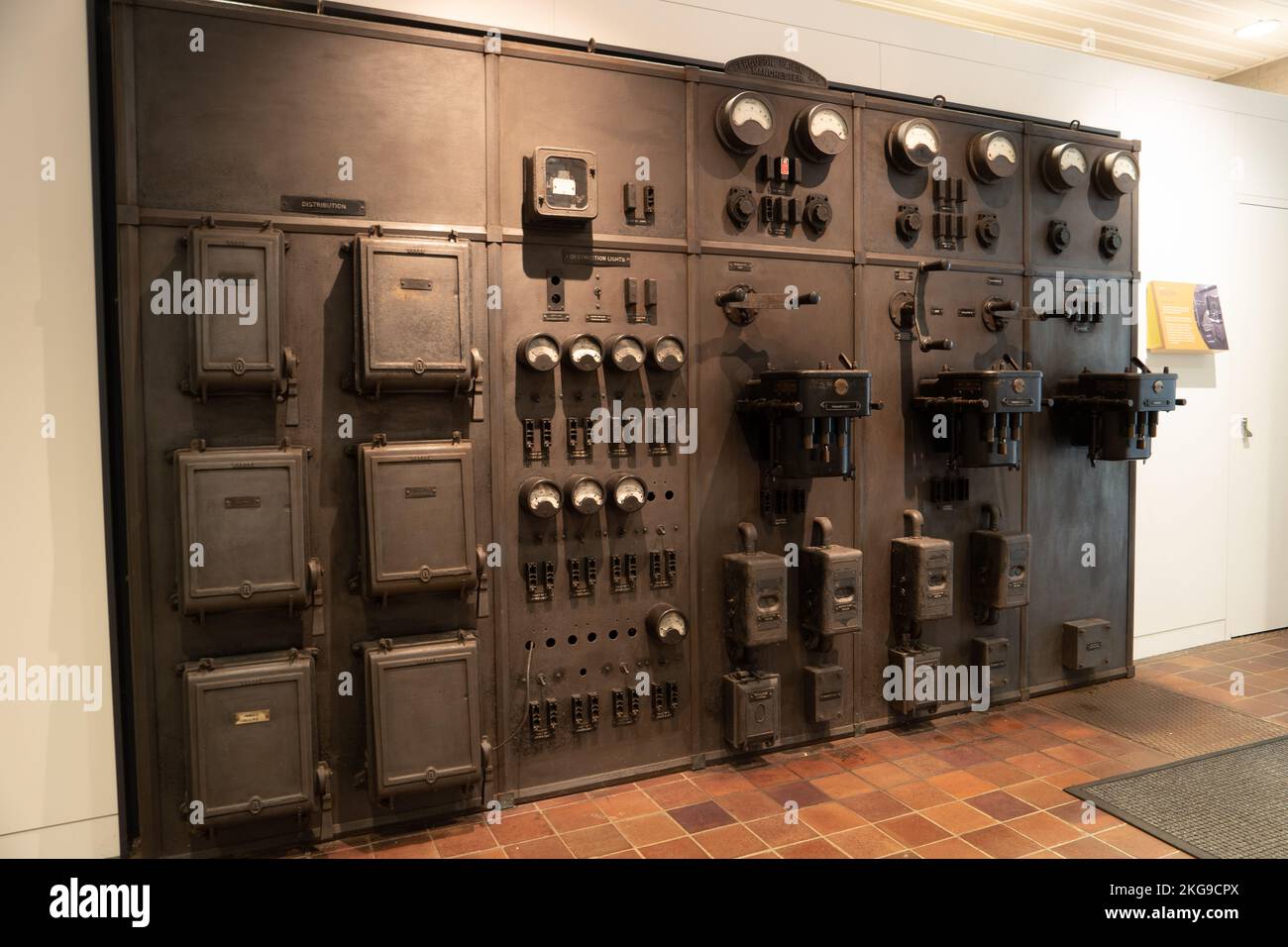 Pannello di controllo presso la stazione Bawdsey Radar Foto Stock