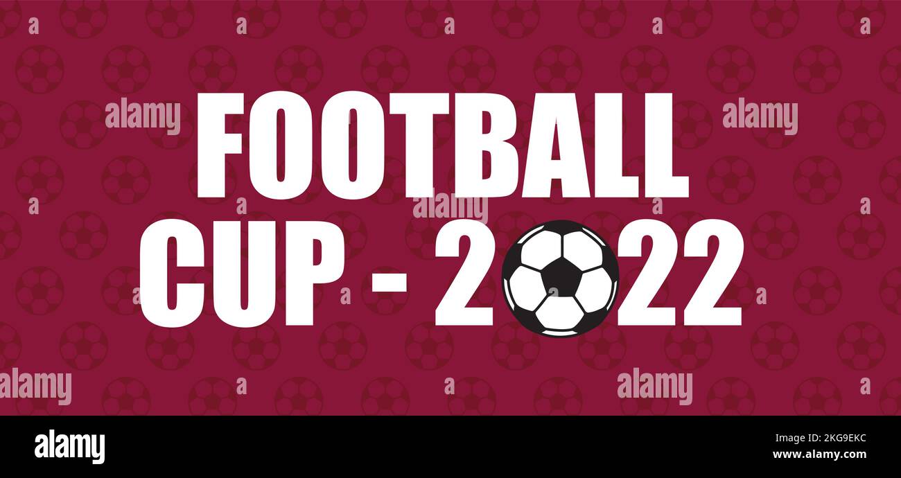 Grafica della partita di calcio Qatar della Coppa del mondo FIFA 2022 in design vettoriale Illustrazione Vettoriale