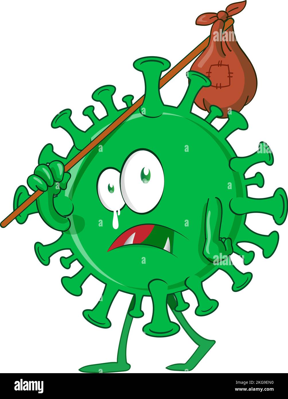 coronavirus sconfisse i cartoni animati senza casa Illustrazione Vettoriale
