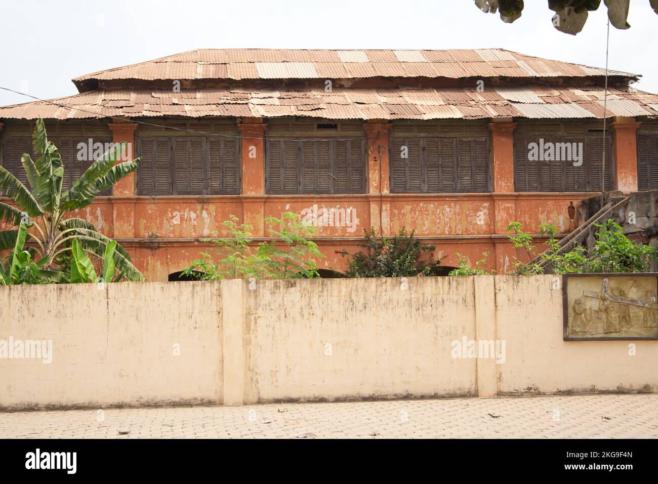 Vecchia casa coloniale, Ouidah, Benin Foto Stock