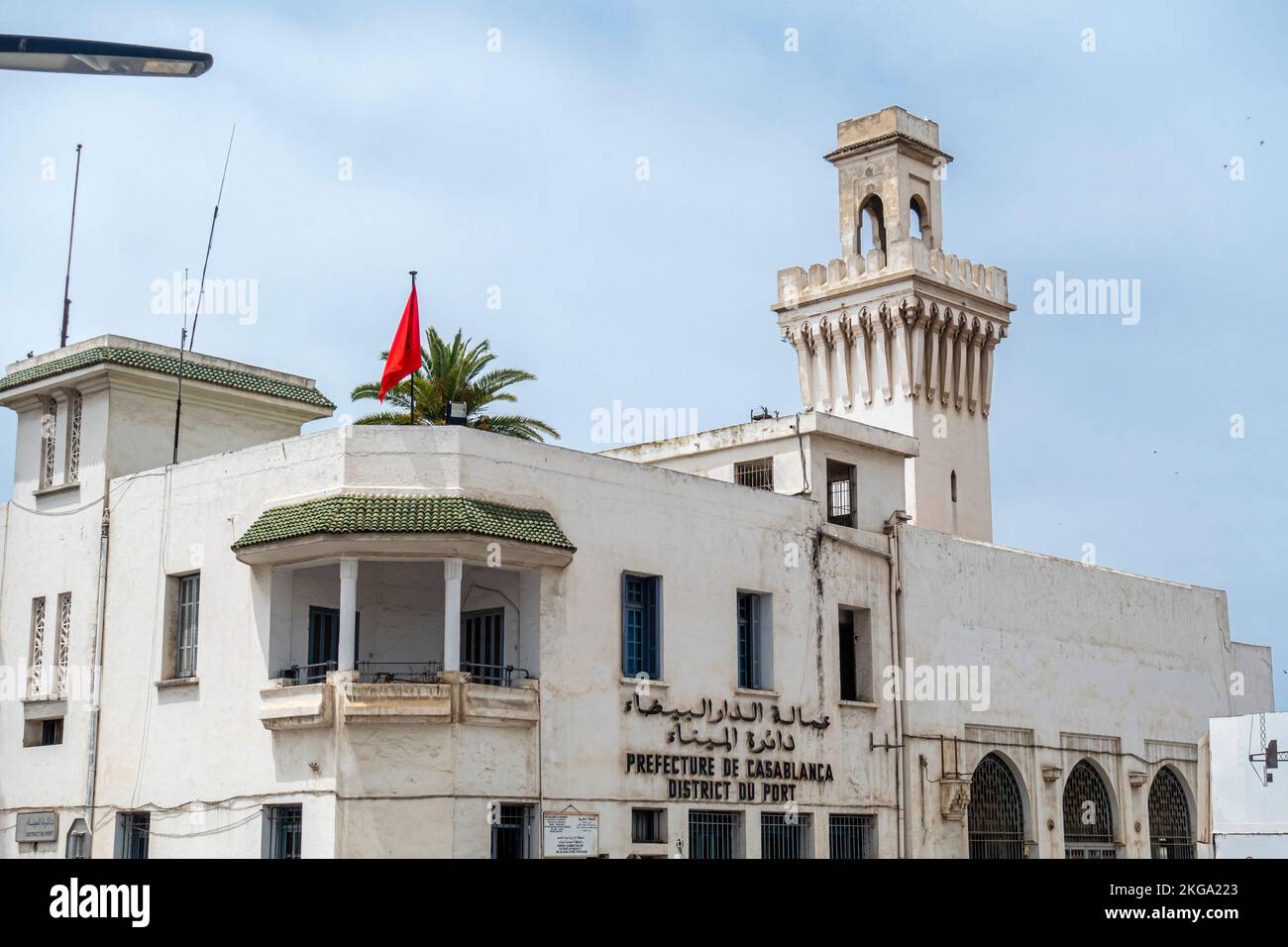 La préfecture de Casablanca, ditrict du Port edificio storico, Casablanca, Marocco Foto Stock