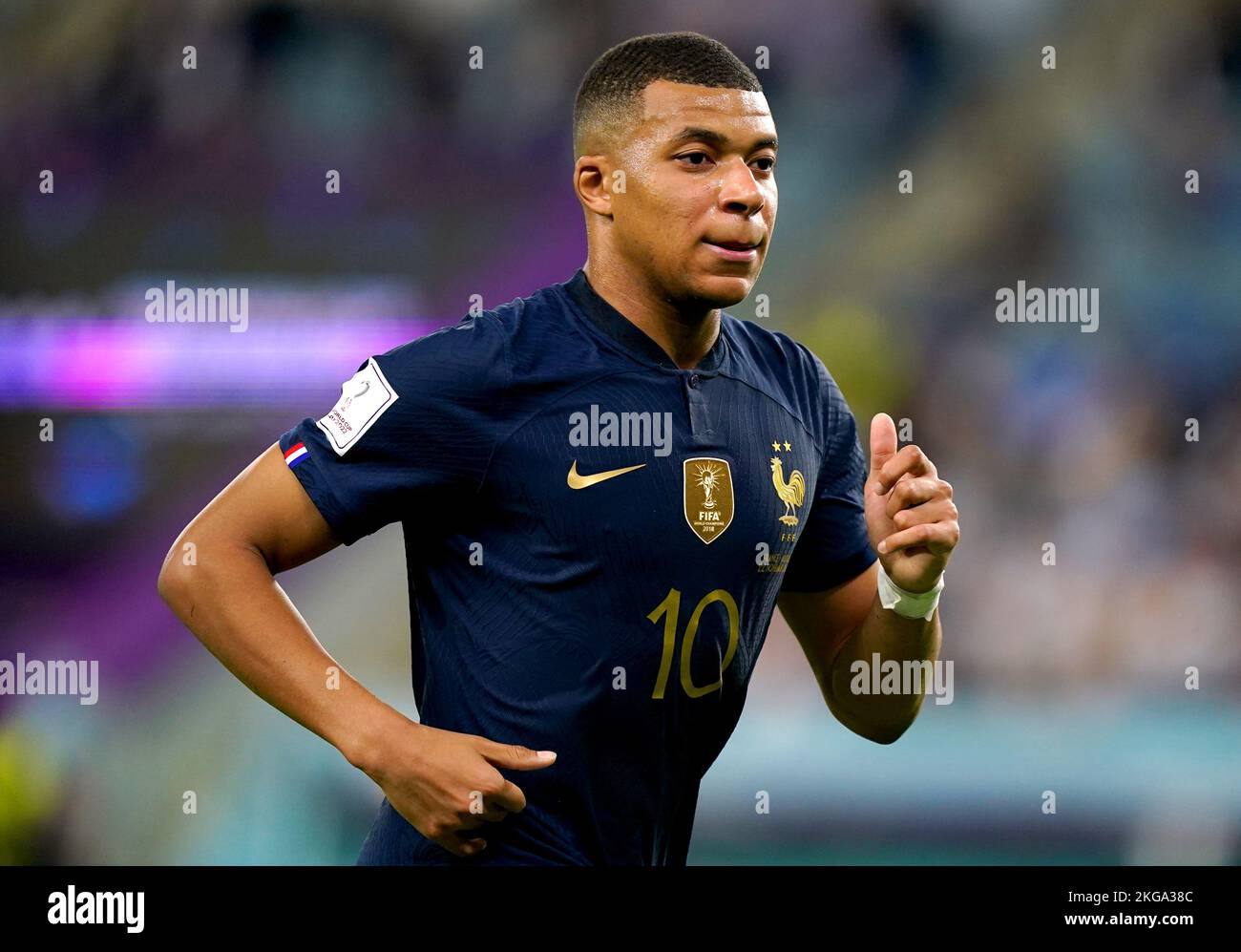 Kylian Mbappe in Francia durante la partita di Coppa del mondo FIFA Group D allo stadio al Janoub, al Wakrah. Data immagine: Martedì 22 novembre 2022. Foto Stock