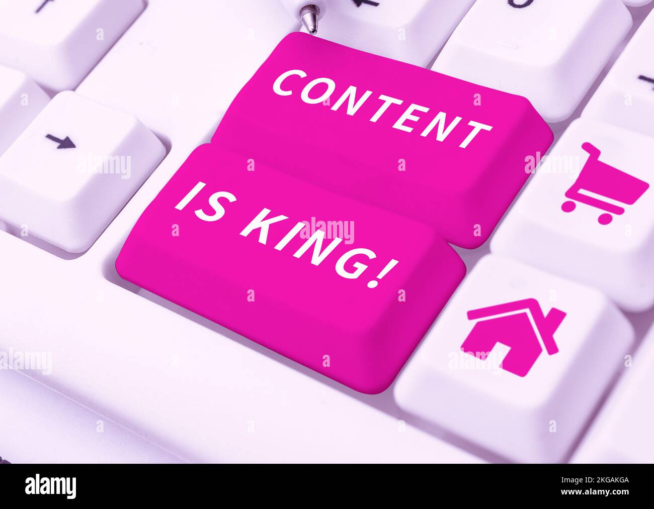 Visualizzazione concettuale il contenuto è Re. Parola per strategia pubblicitaria di informazioni di marketing Foto Stock