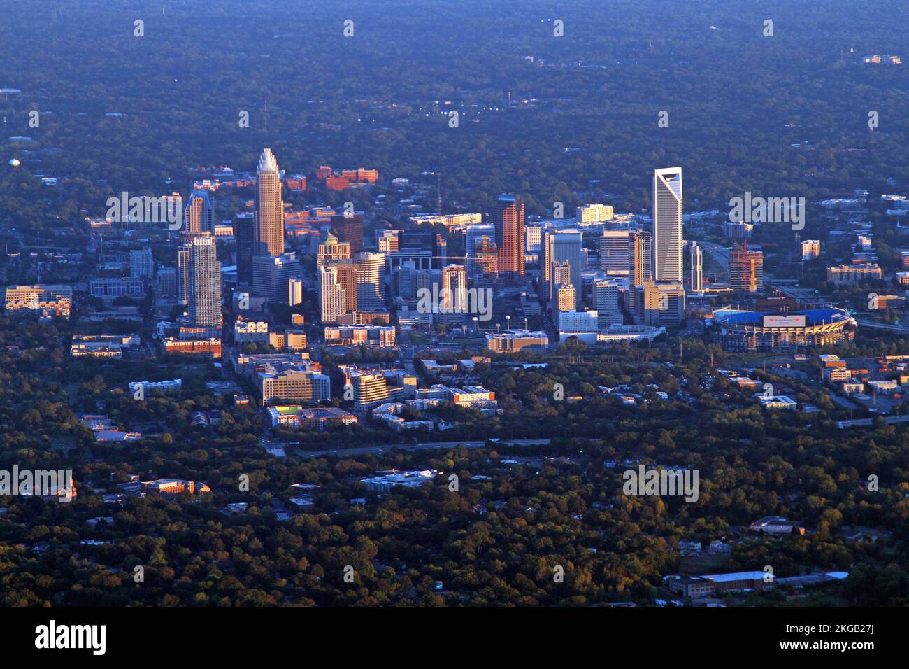 Vista aerea di Charlotte, North Carolina, Stati Uniti, Nord America Foto Stock