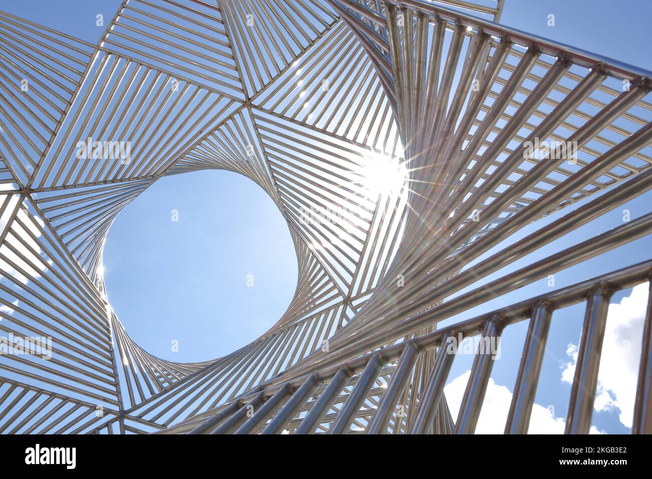 Scultura Don del artista di Angel Duarte Jimenez 1991 al Museo d'Arte di Badajoz, Estremadura, Spagna, Europa Foto Stock