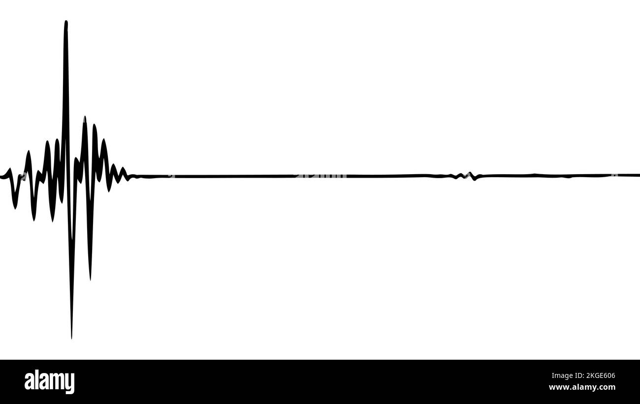 Terremoto terra d'onda sismica, sismografo terremoto sismologia suono richter diagramma Illustrazione Vettoriale