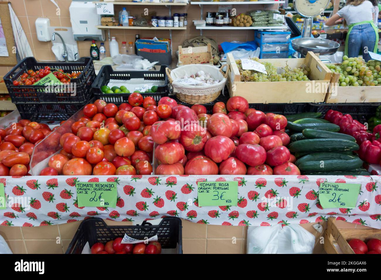 Mercato interno, Tavira, Algarve, Portogallo Foto Stock