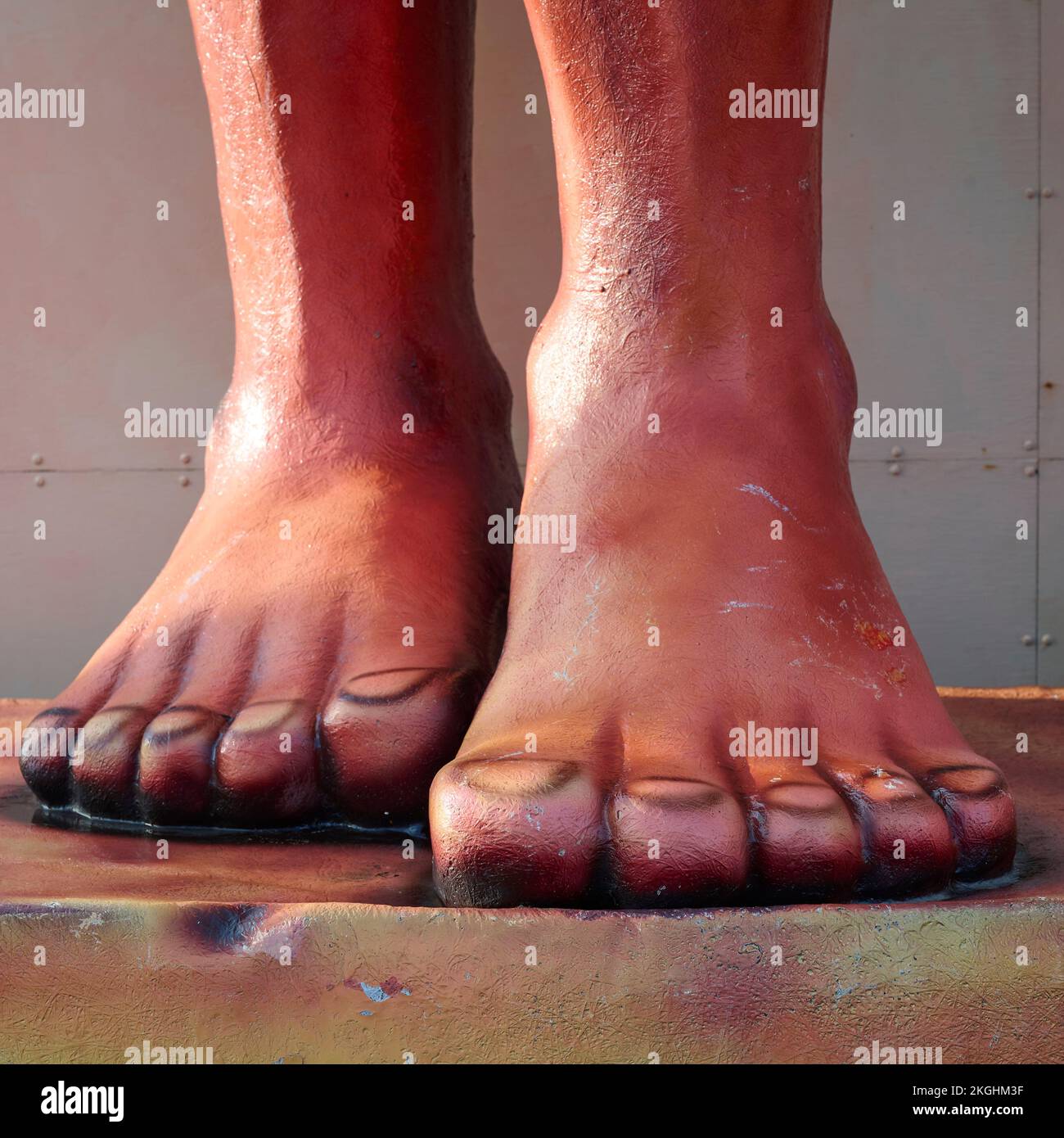 Pharaoh's piedi sul tavolo egiziano a Blackpool illuminazioni Foto Stock