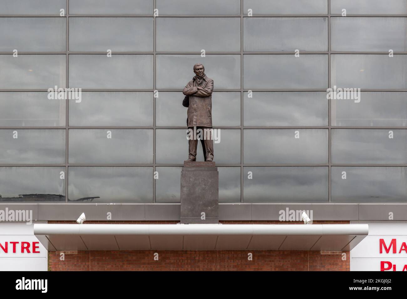 Statua di Sir Alex Ferguson di Philip Jackson all'Old Trafford Stadium del Manchester United, Manchester Foto Stock