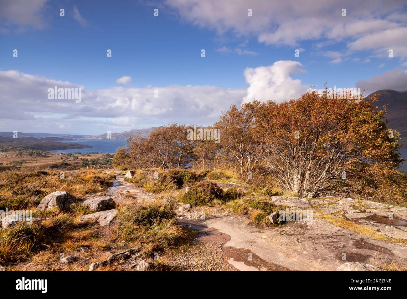 Little Loch Torridon negli altopiani della Scozia nord-occidentale Foto Stock