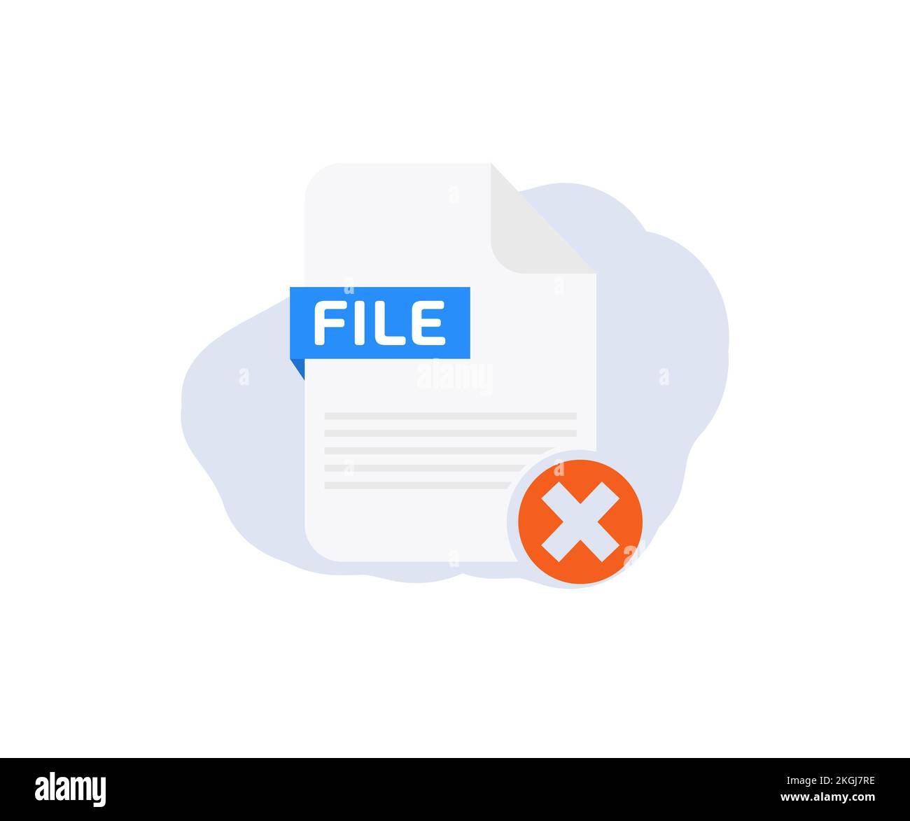 Rimuovi l'icona del file nel design elegante del logo in stile piatto. Processo di eliminazione dei file o dei documenti. Eliminare il file. Pulizia della memoria digitale. Rimozione della cartella in corso . Illustrazione Vettoriale