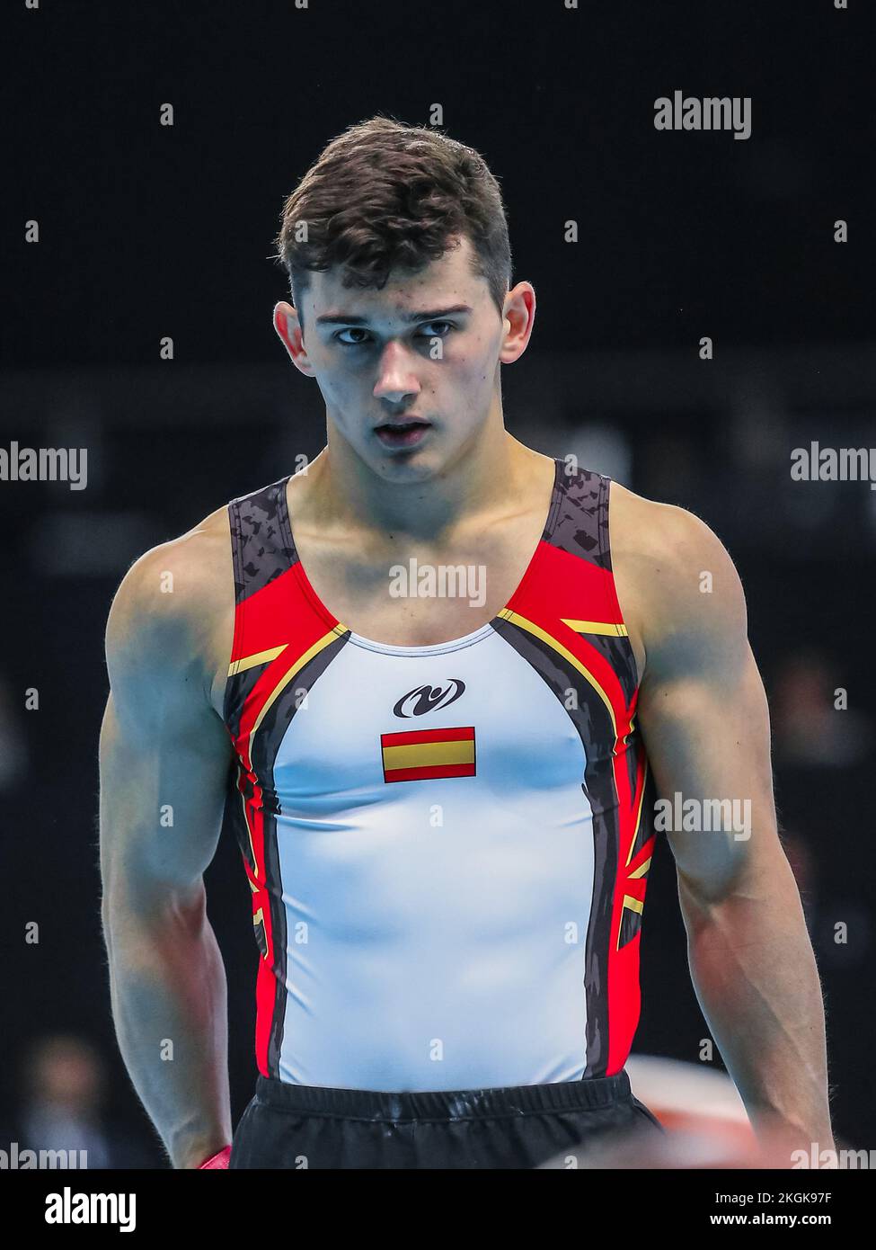 Szczecin, Polonia, 10 aprile 2019: Atleta spagnolo Mir Nicolau durante i campionati europei di ginnastica artistica Foto Stock