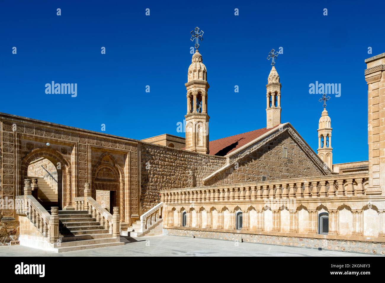 Türkei, Midyat, Kloster Mor Gabriel Foto Stock