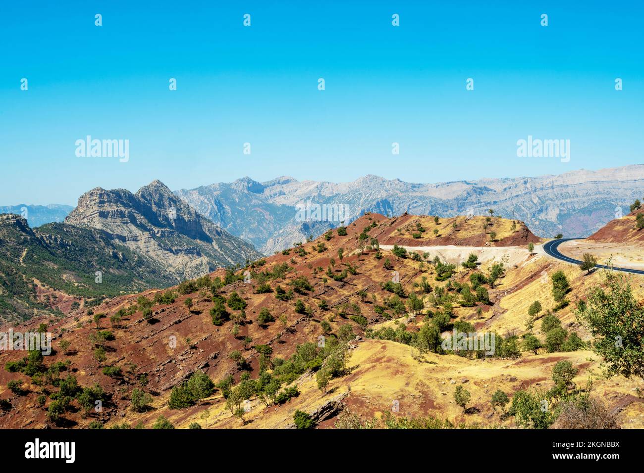 Asien, Türkei, Landschaft an der Strasse von Sirnak nach Siirt Foto Stock