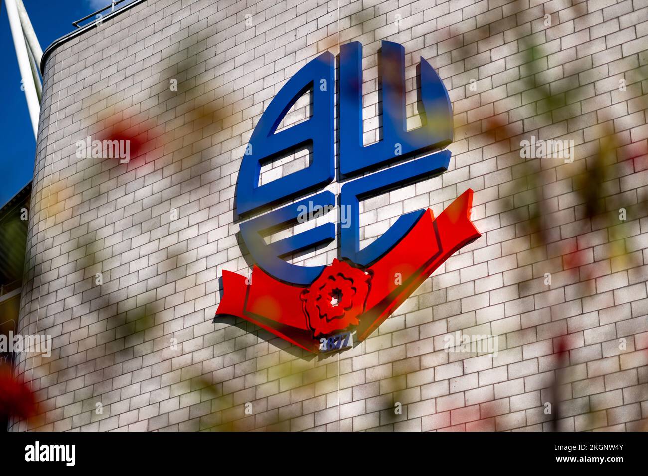 Bolton Wanderers Football Club. L'Università di Bolton Stadium, Horwich. Foto Stock