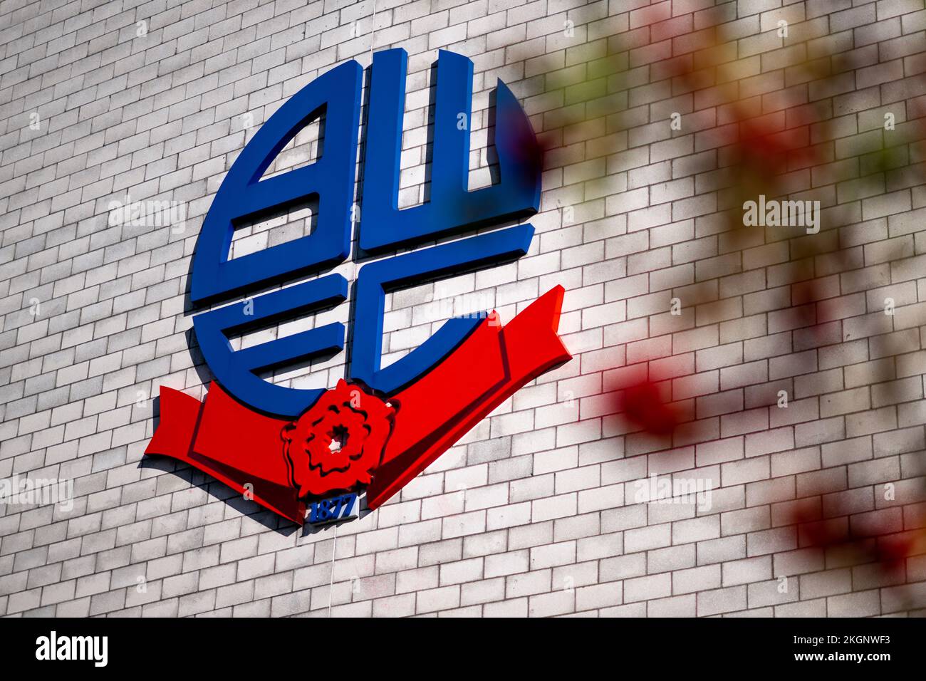 Bolton Wanderers Football Club. L'Università di Bolton Stadium, Horwich. Foto Stock