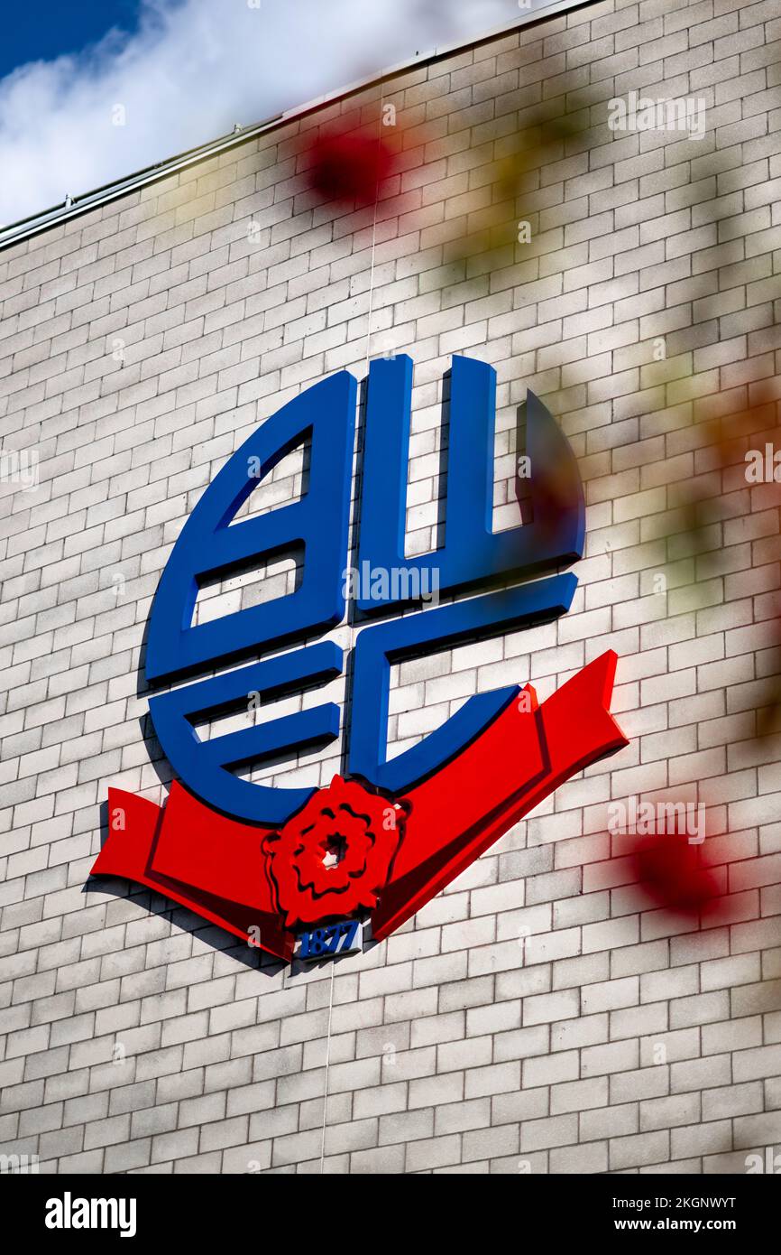 Bolton Wanderers Football Club. L'Università di Bolton Stadium, Horwich. Foto Stock