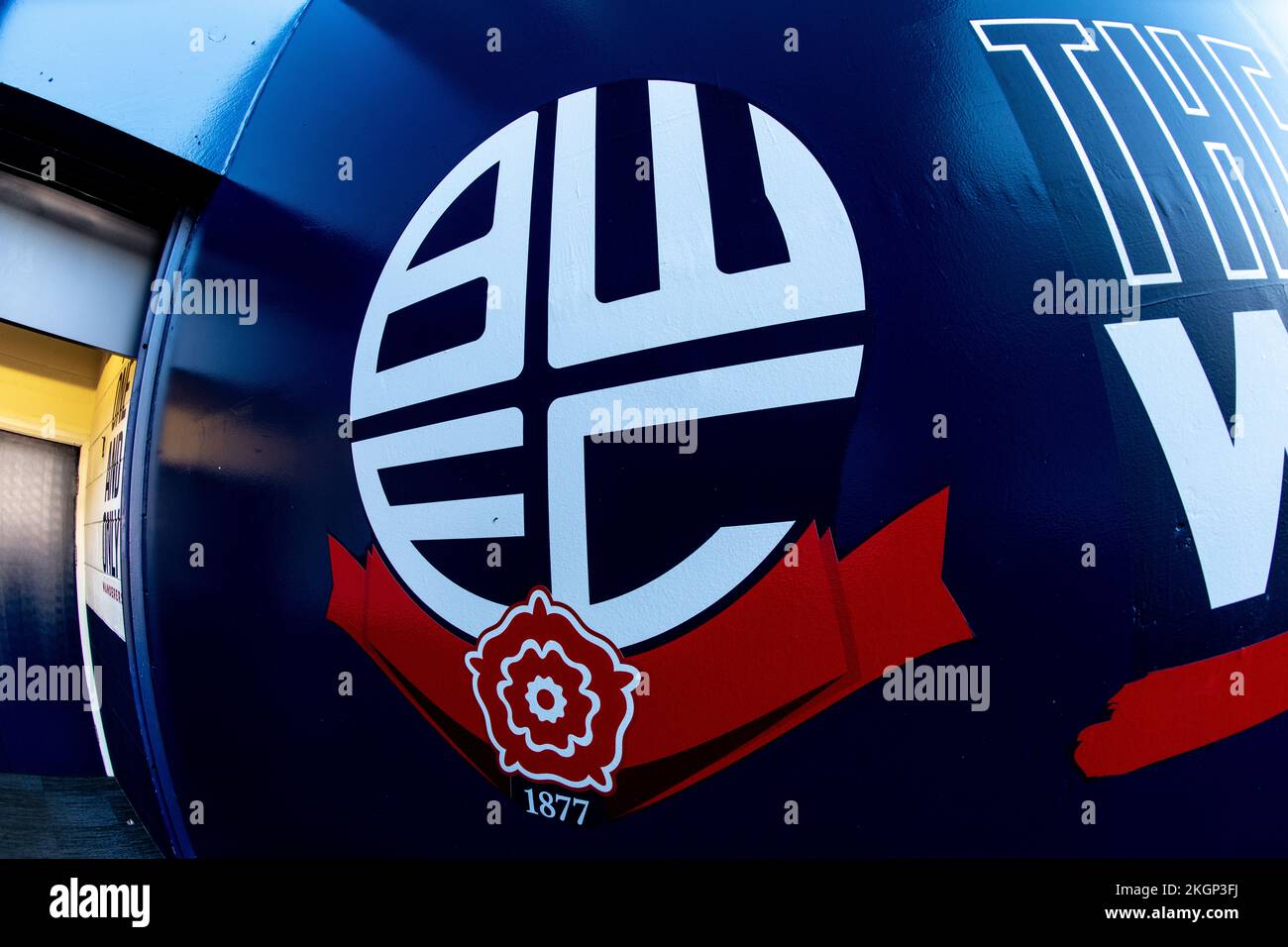 Bolton Wanderers Football Club. L'Università di Bolton Stadium, Horwich. Foto Stock