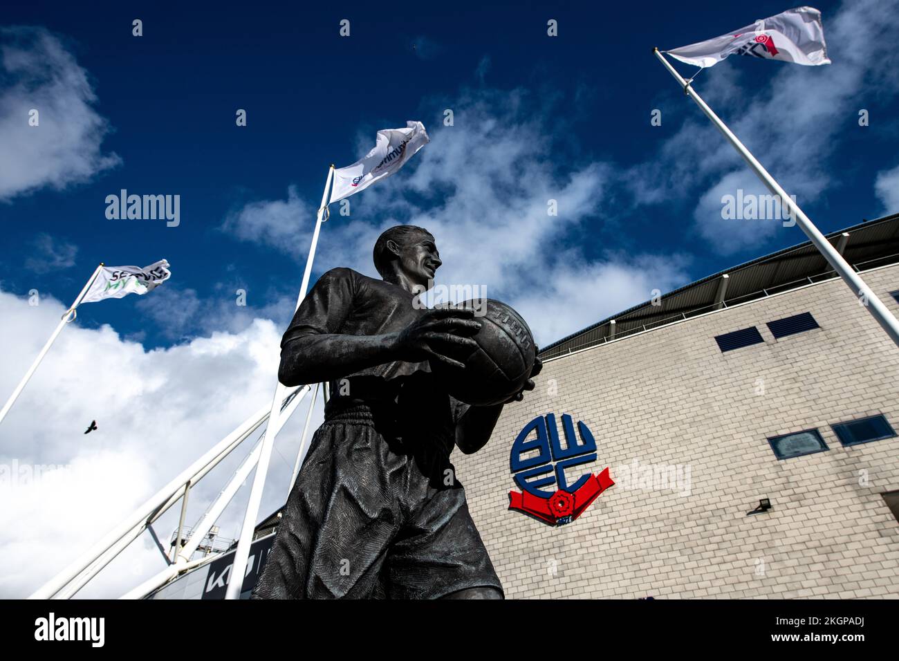 Bolton Wanderers Football Club. L'Università di Bolton Stadium, Horwich. Foto Stock