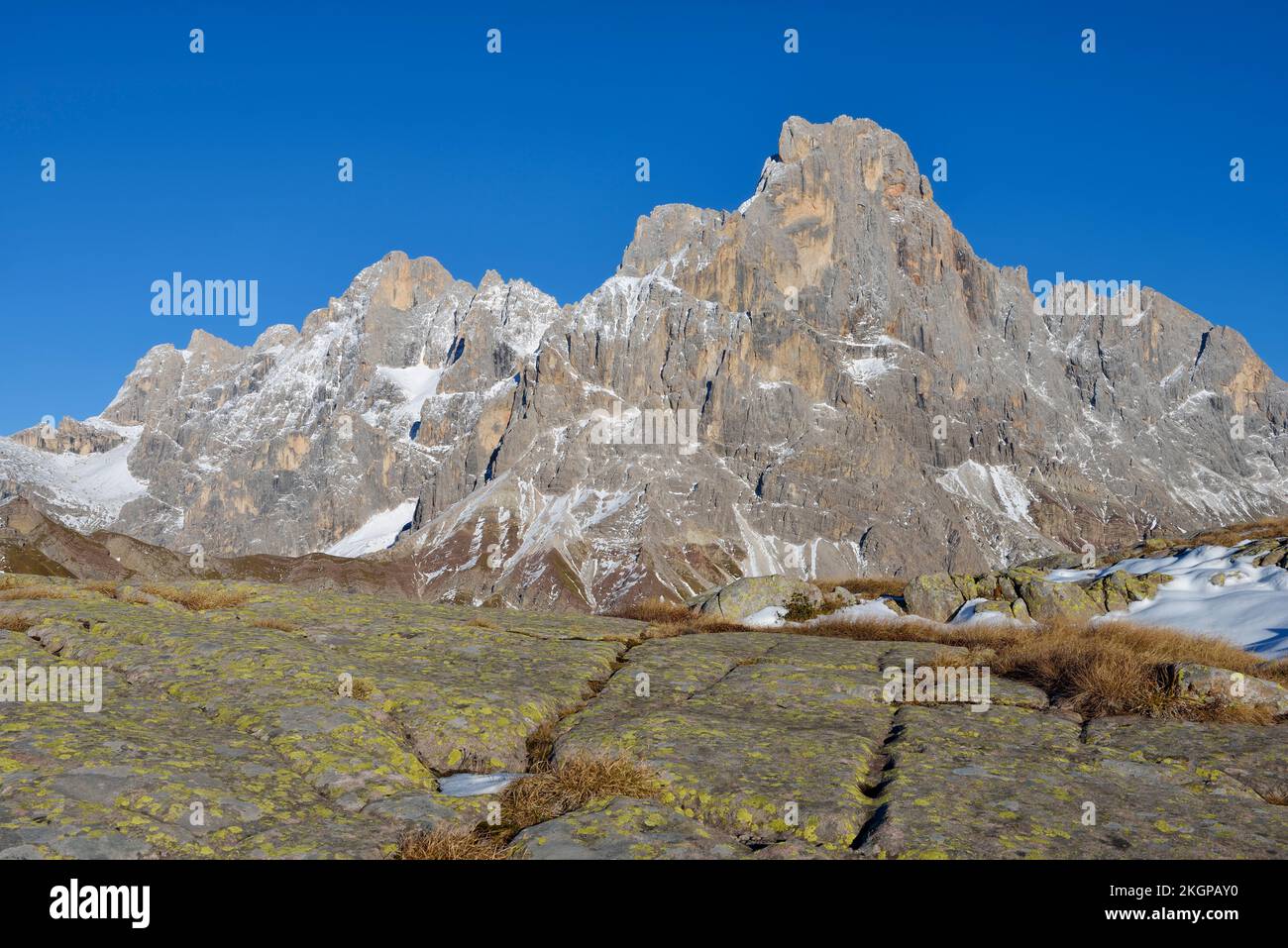Italia, Trentino-Alto Adige, veduta del Cimon della pala sulle Dolomiti Foto Stock