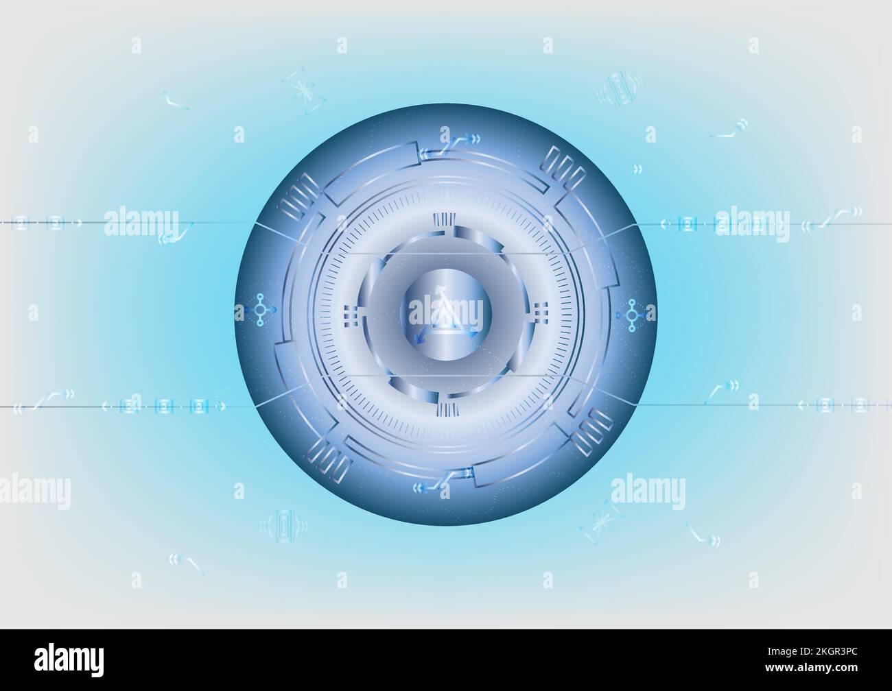 Natale festivo blu cerchio segnale wireless wi-fi Internet tecnologia online successo astratto sfondo web pattern banner vettore illustrazione Illustrazione Vettoriale