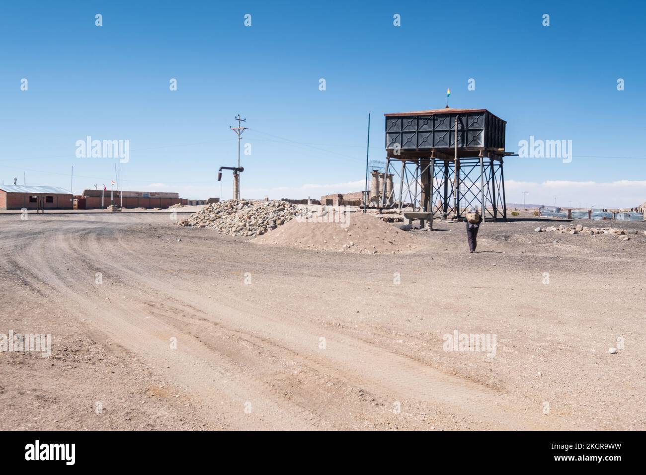 Julaca stazione ferroviaria, né provincia di Lipez, Dipartimento di Potosí, Bolivia Foto Stock