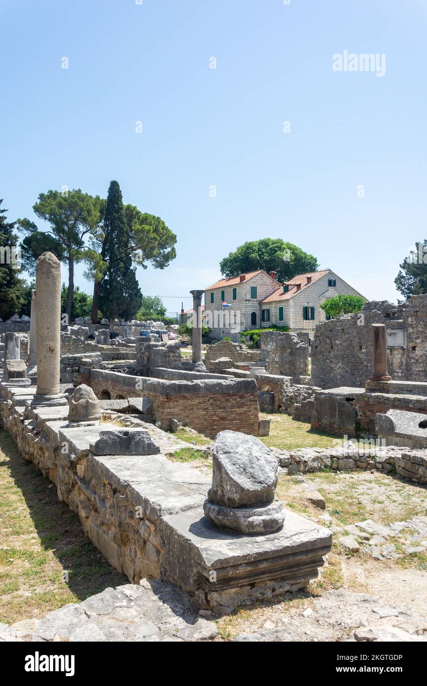 Museo e Basilica dei primi Cristiani, antica città di Salona, Solin, contea di Spalato-Dalmazia, Croazia Foto Stock