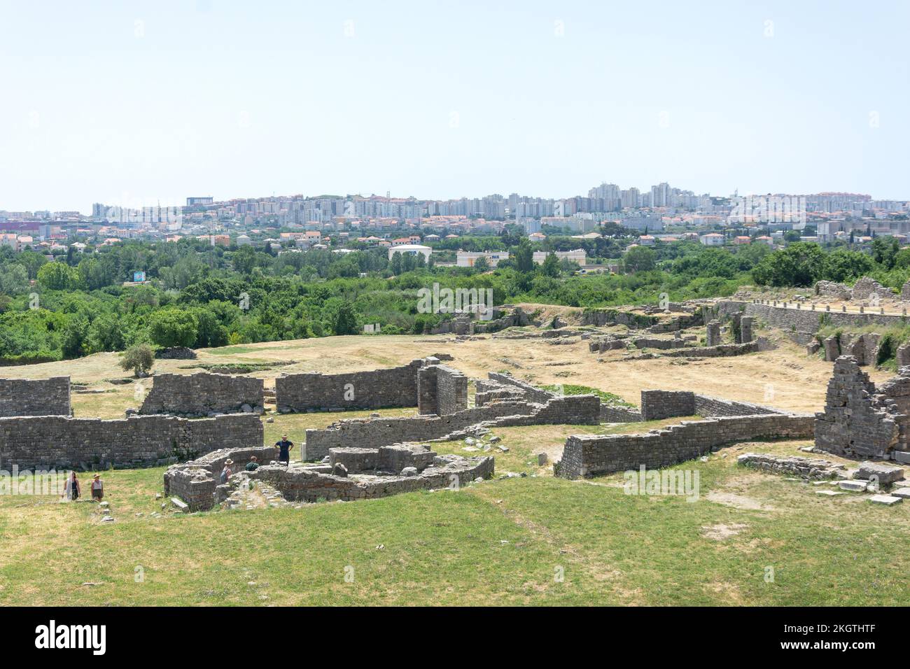 Grande città Thermae, antica città di Salona, Solin, Split-Dalmazia County, Croazia Foto Stock