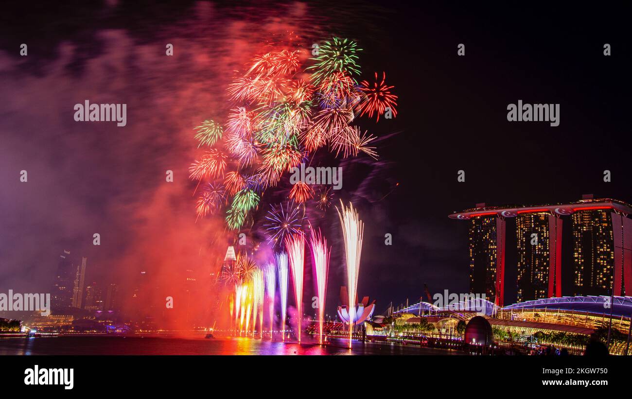 Prove della Giornata Nazionale di Singapore Foto Stock