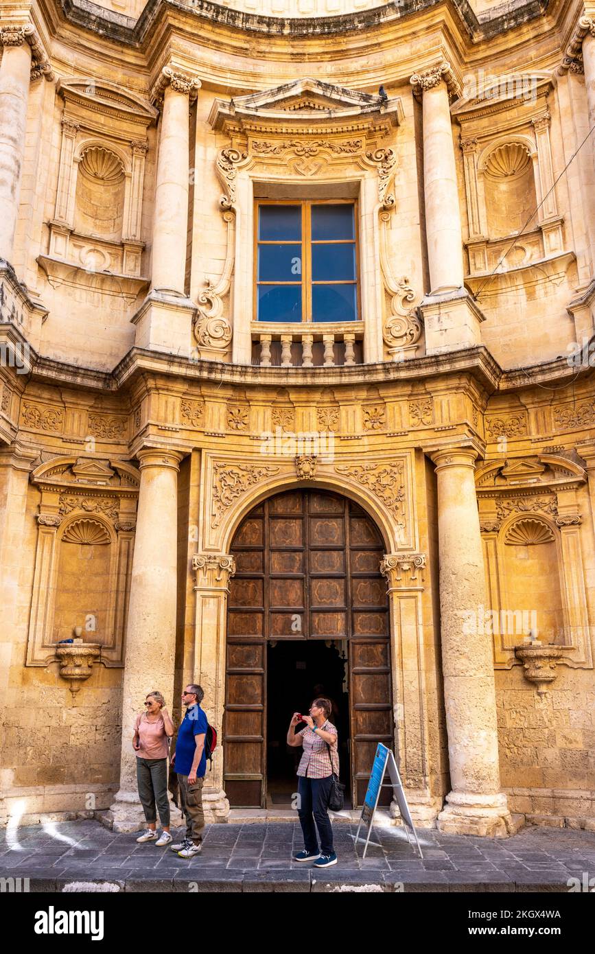 Chiesa di San Carlo Borromeo, noto, Sicilia, Italia. Foto Stock