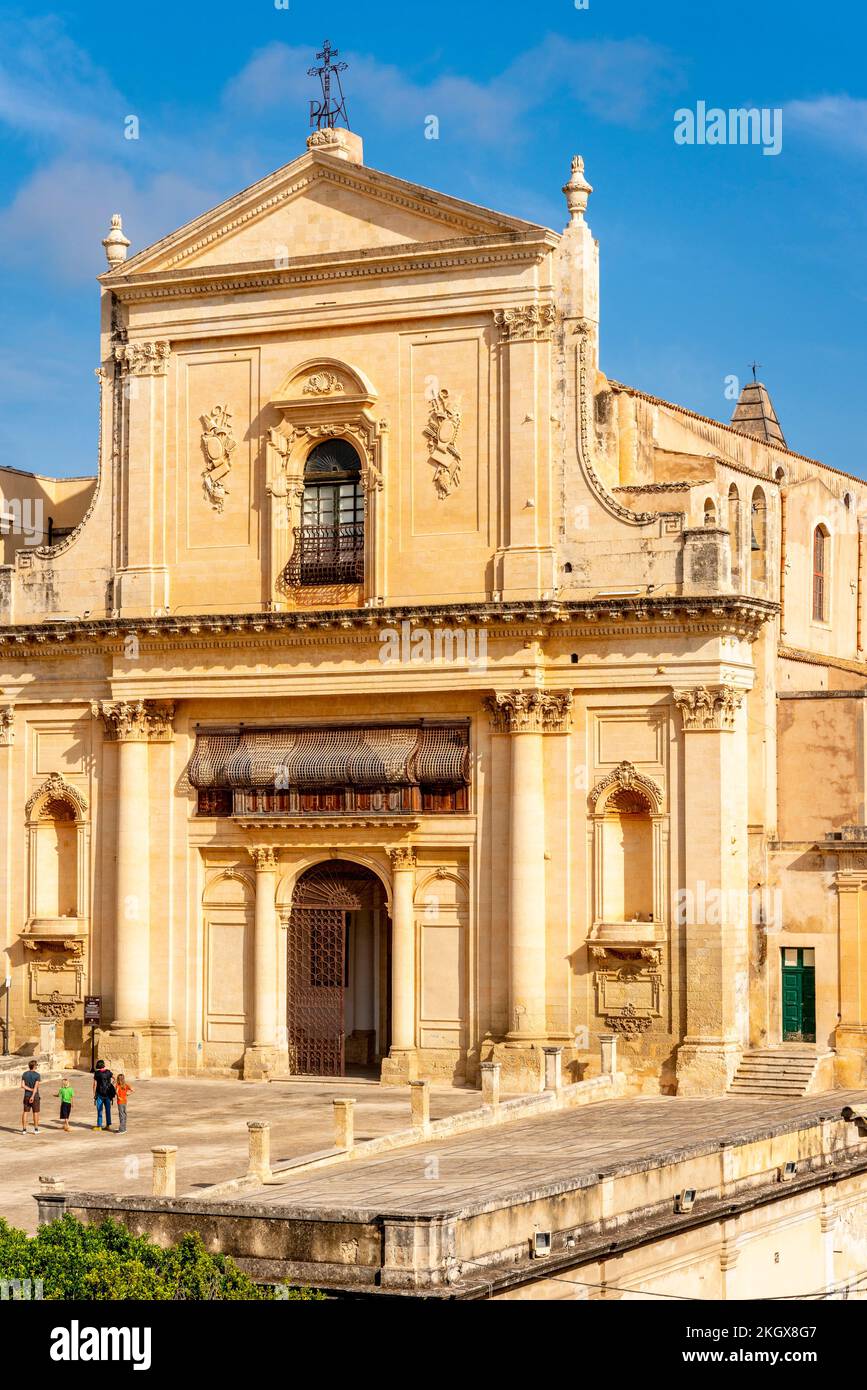 Santissimo Salvatore Chiesa e Monastero, noto, Sicilia, Italia. Foto Stock