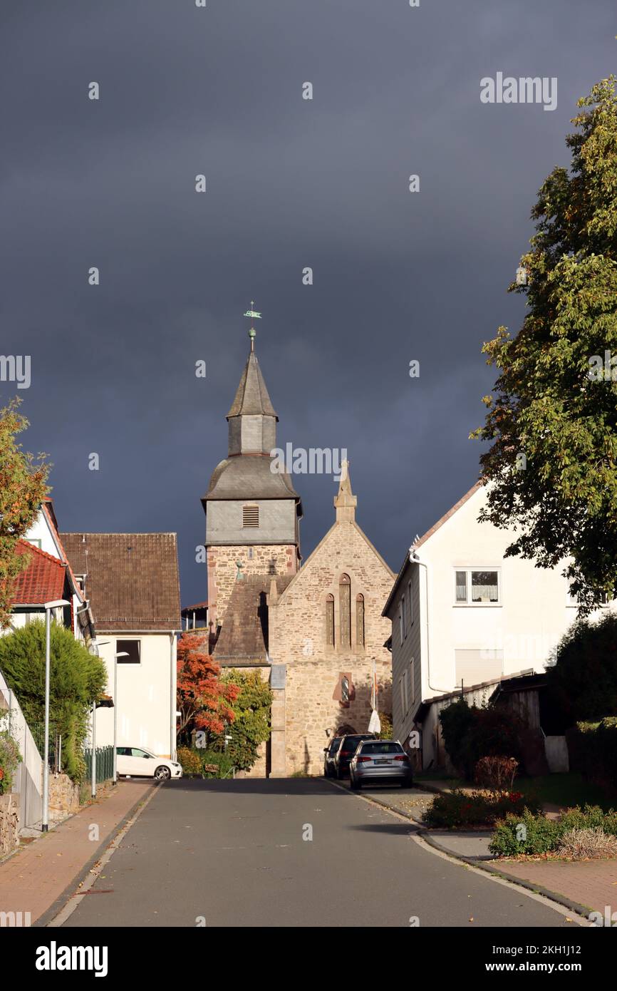Esengelische Pfarrkirche, Assia, Deutschland, Trendelburg Foto Stock