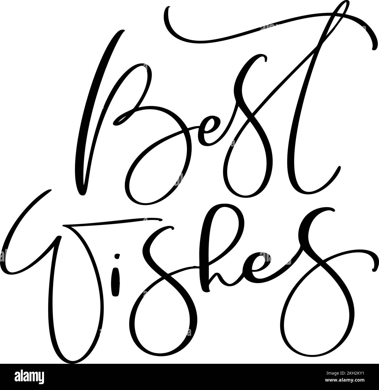 I migliori auguri vettore a mano scritta calligrafia positiva citazione testo per Natale vacanza design, tipografia celebrazione poster, calligrafia illustrazione Illustrazione Vettoriale