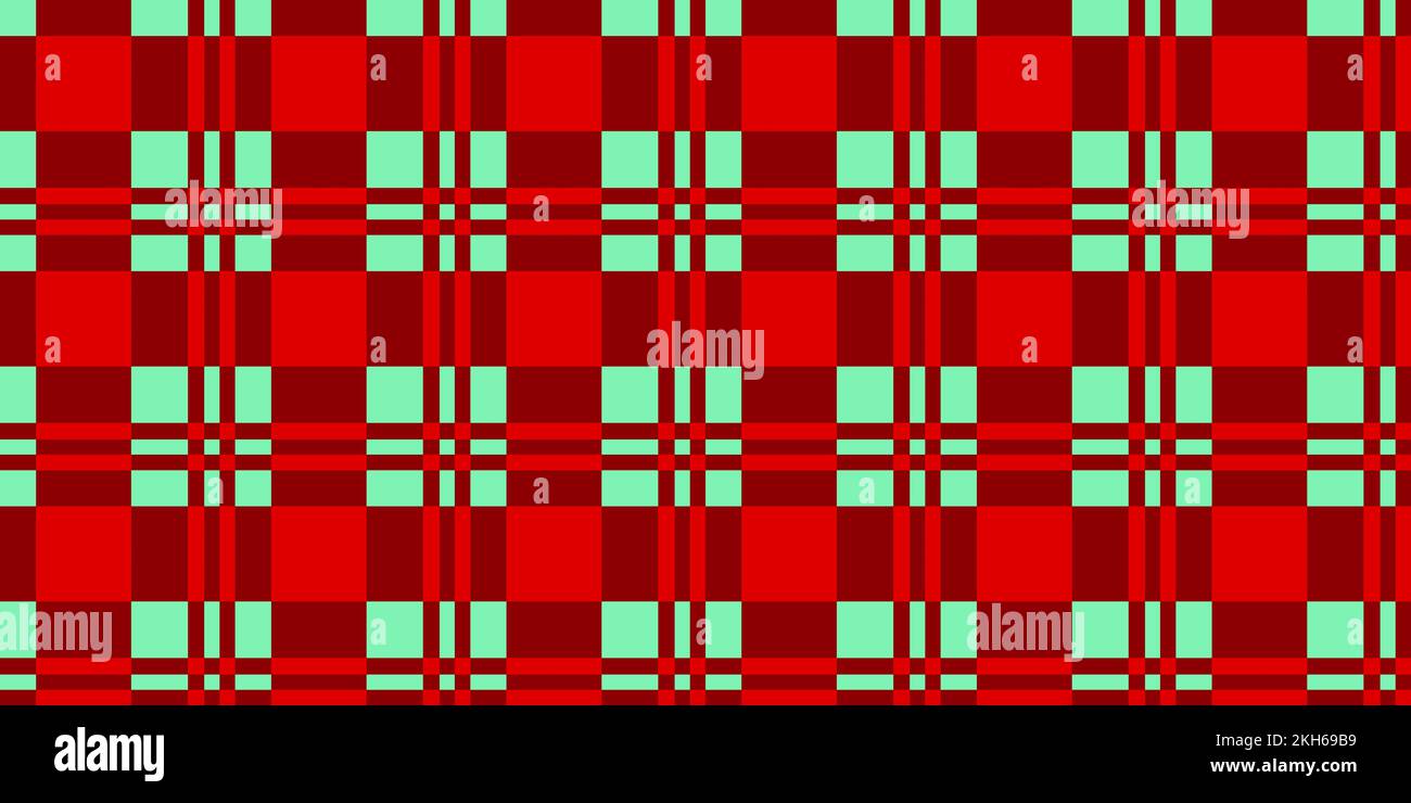Senza cuciture plaid checker strisce carta di Natale wrapping modello in verde menta e canna caramella rosso. Semplice geometrico tradizionale sfondo carta xmas, g Foto Stock