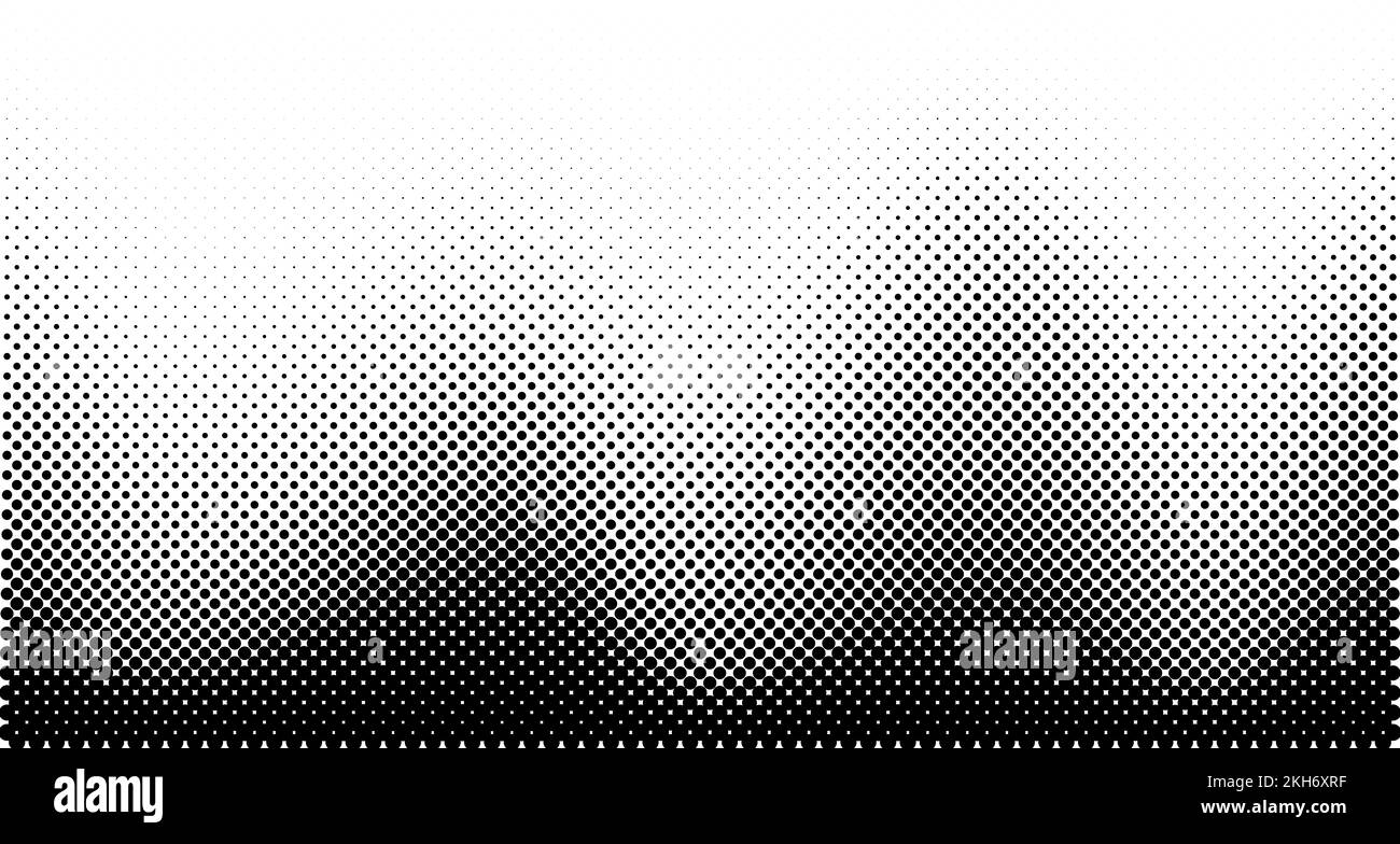 Sfondo mezzitoni. Texture pop art a mezzitoni. Carta da parati astratta bianca e nera. Vettore di onde retrò Illustrazione Vettoriale