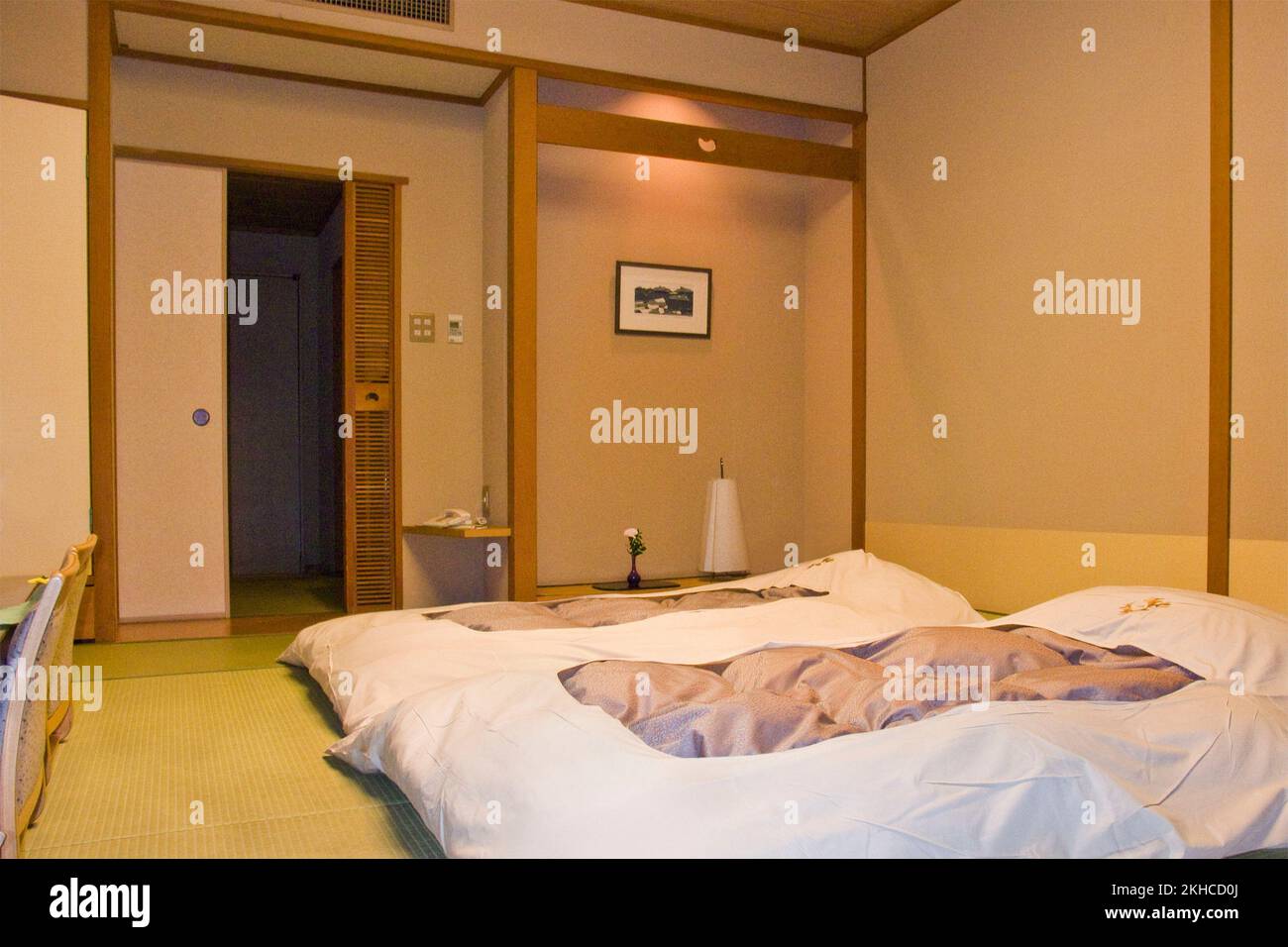 Tatami room ryokan Japan.tif Foto Stock