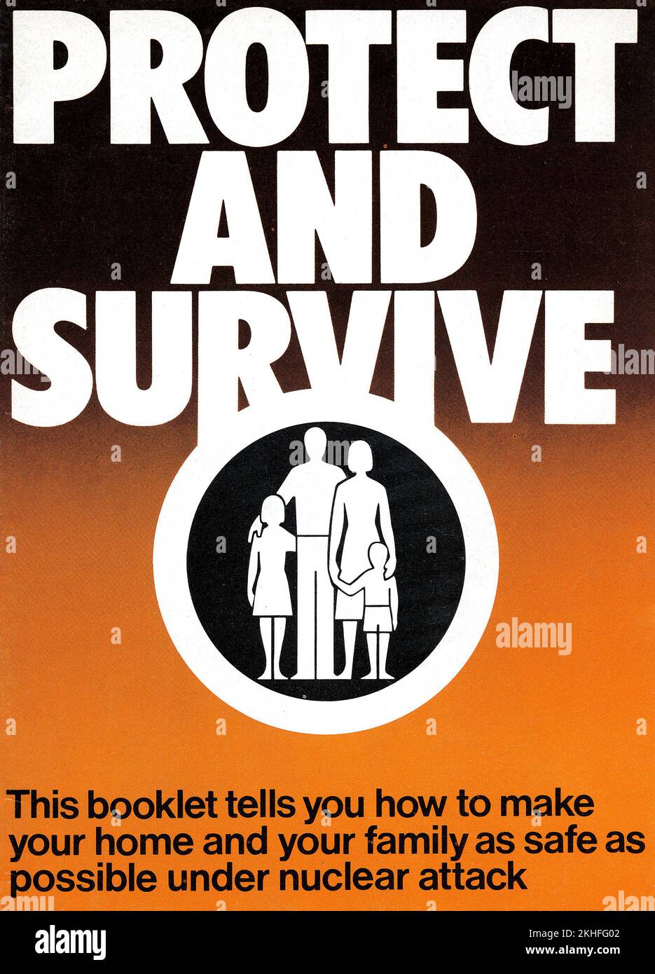Proteggi e sopravvivi. Libretto del governo del Regno Unito 1980. Foto Stock