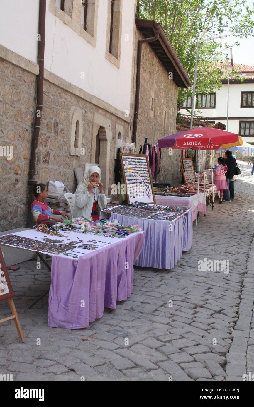 Bancarelle di gioielli, Beypazari, Turchia Foto Stock