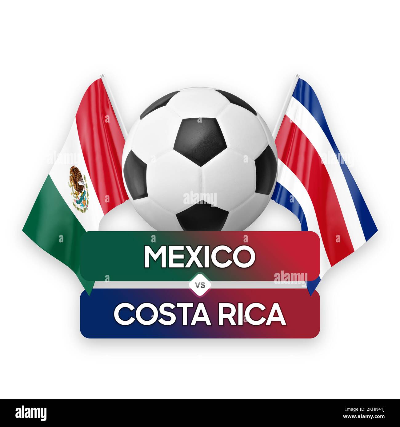 Messico vs Costa Rica nazionale squadre calcio partita di competizione  concetto Foto stock - Alamy