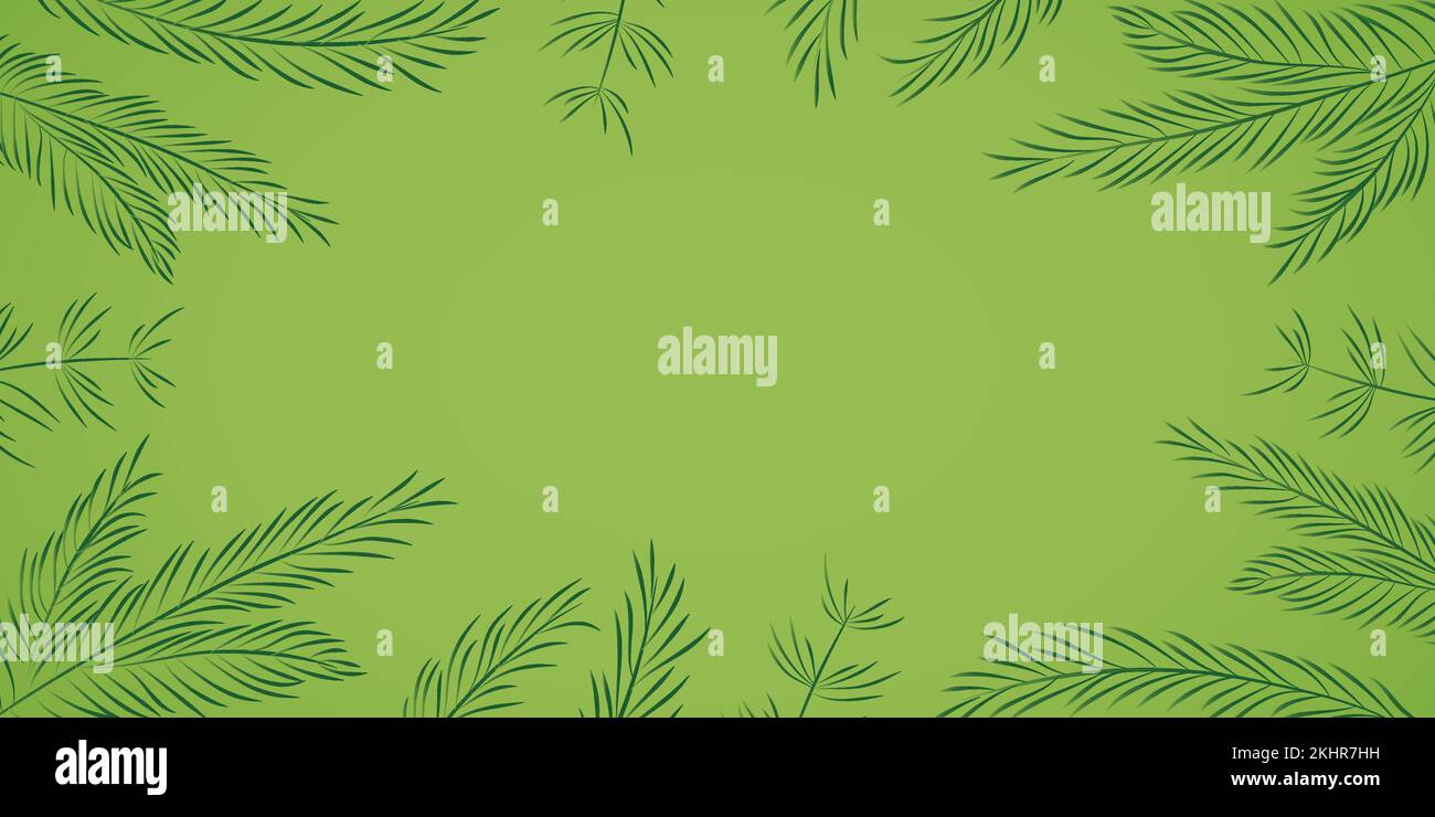 sfondo verde di natale con rami di abete sfondo Illustrazione Vettoriale