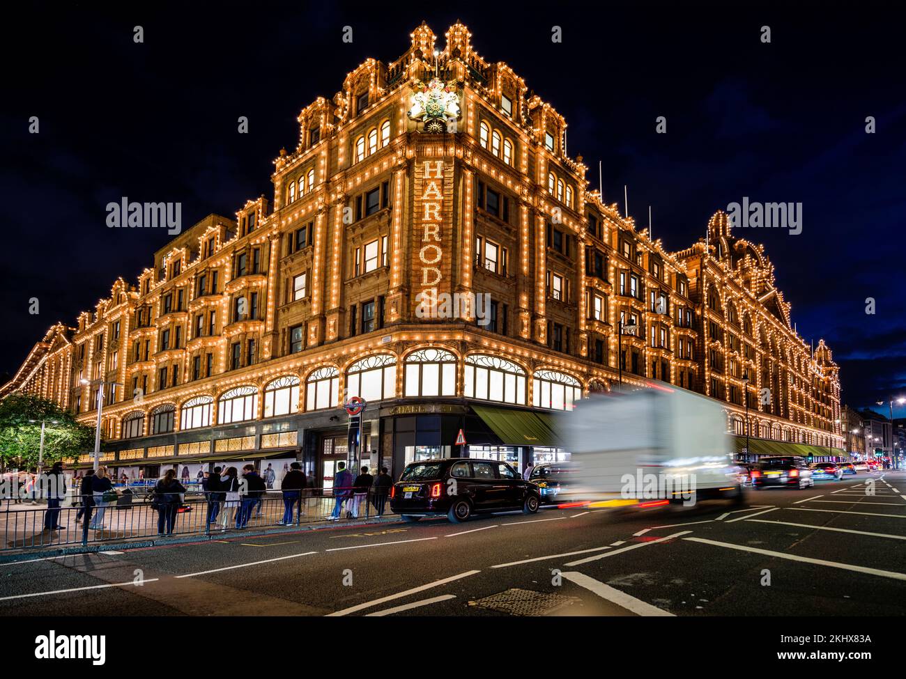 Grandi magazzini Harrods, Knightsbridge, Londra, Inghilterra, Regno Unito Foto Stock