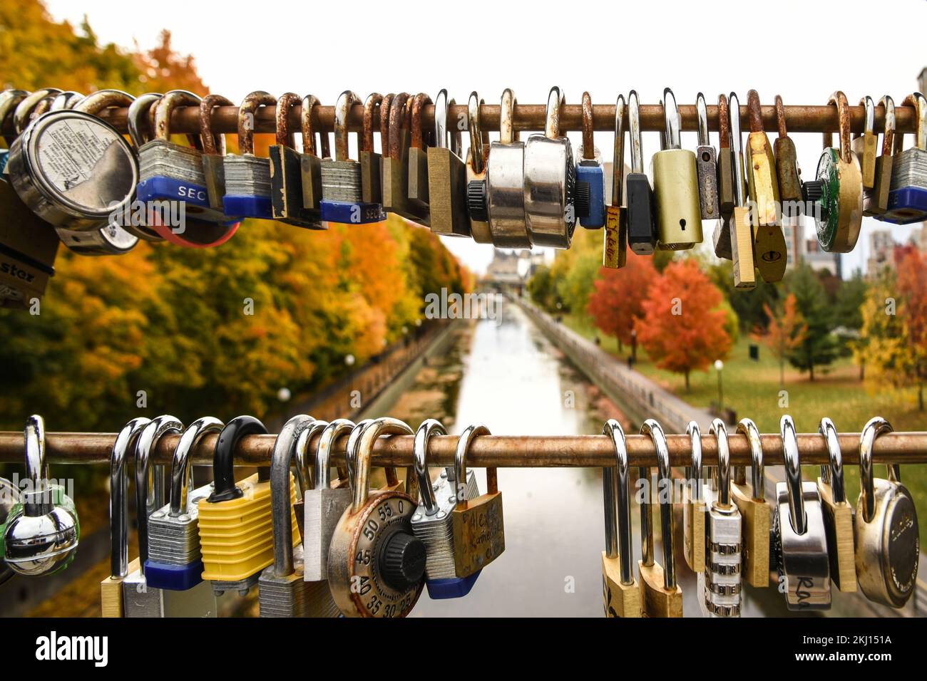 Autunno nel canale di Rideau Foto Stock