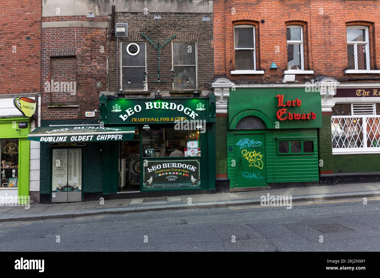 Irlanda, Dublino, Fish and Chips Shop Foto Stock