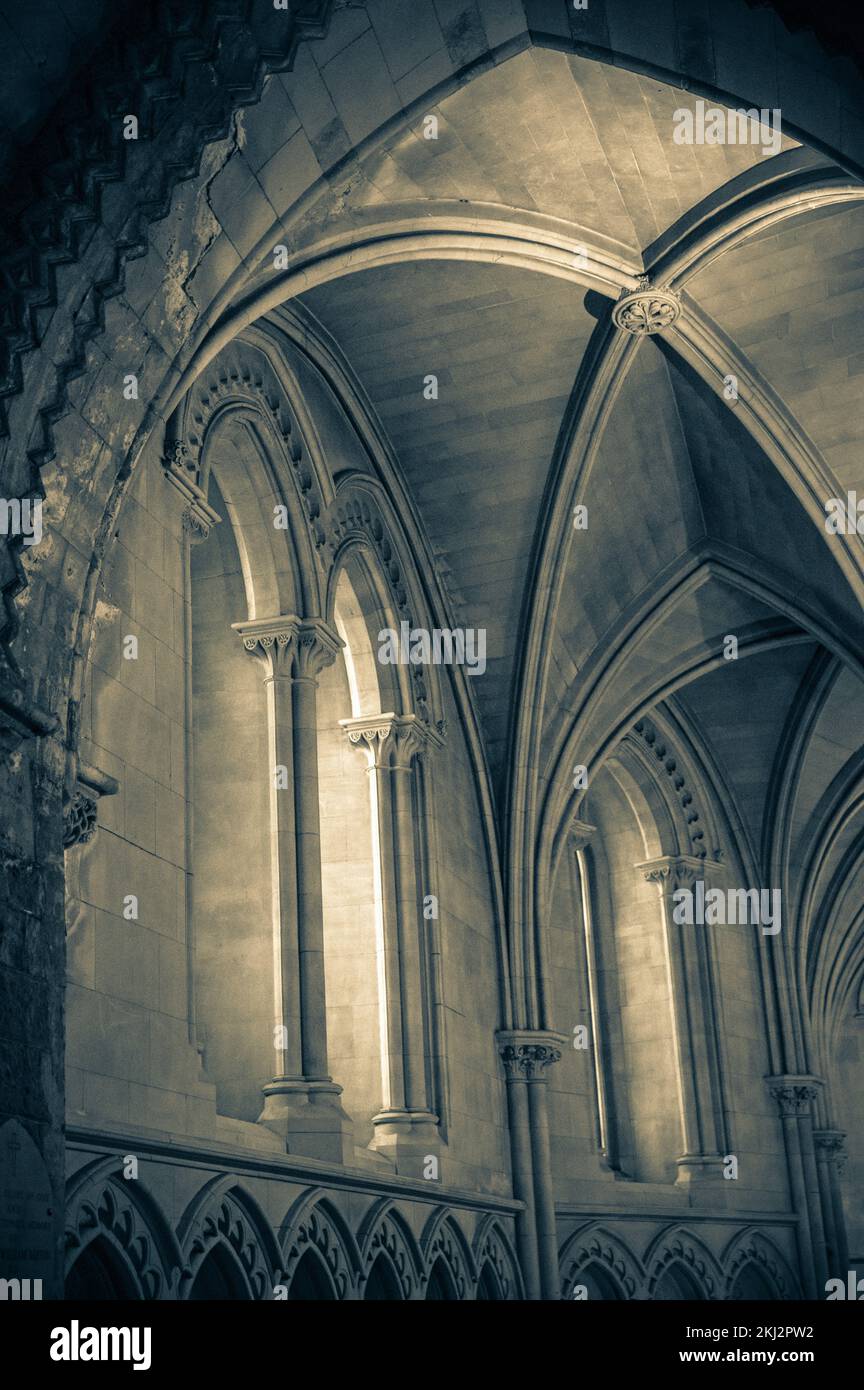 Irlanda, Dublino, Cattedrale di San Patrizio a Dublino, Irlanda, fondata nel 1191, è la Cattedrale Nazionale della Chiesa d'Irlanda. Foto Stock