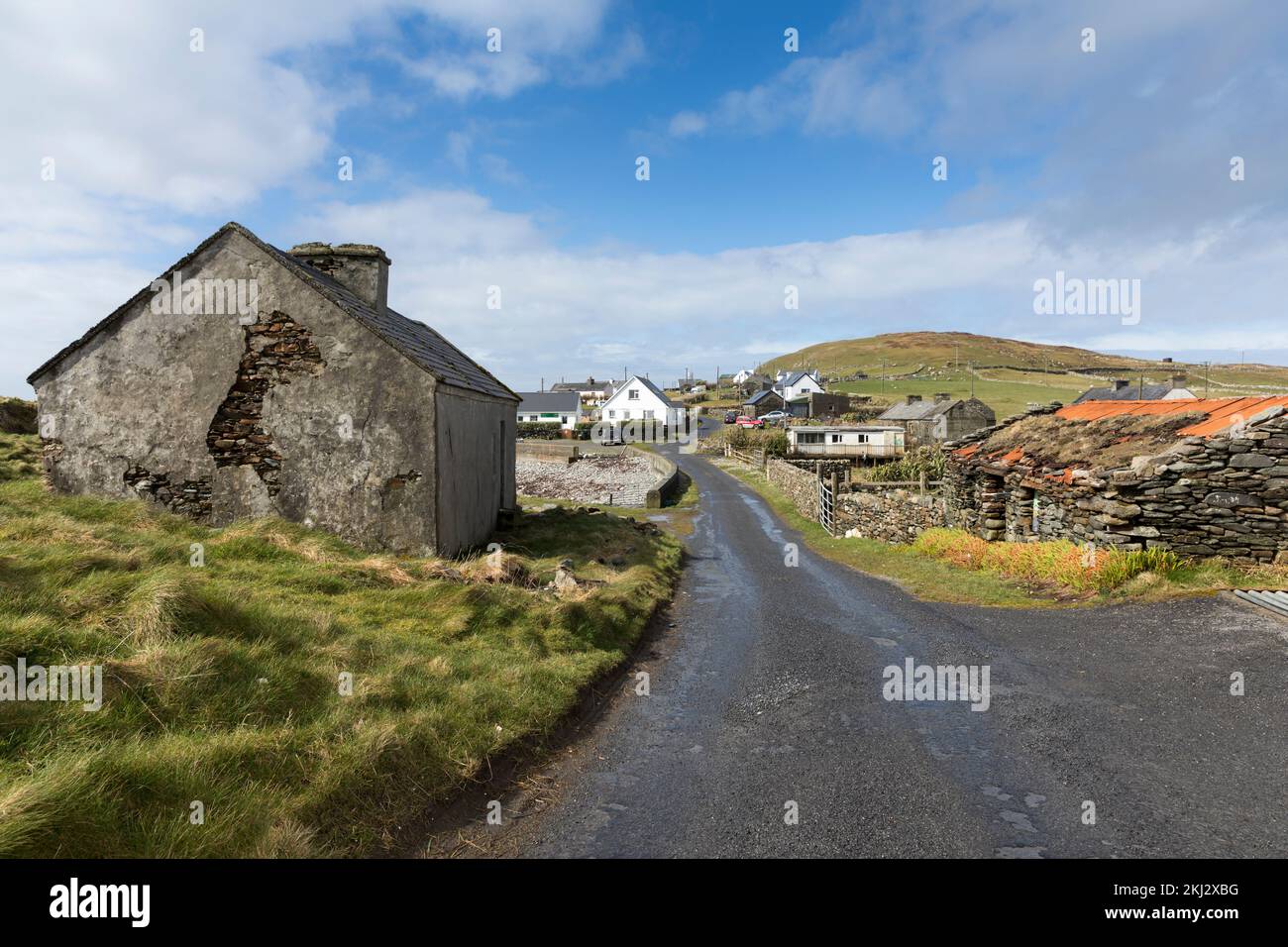 Irlanda, Inishbofin, un'isola sulle isole più occidentali al largo della costa irlandese Foto Stock