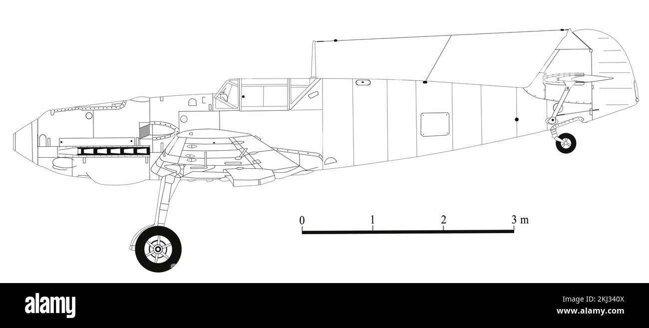 Messerschmitt BF 109E-1 Foto Stock